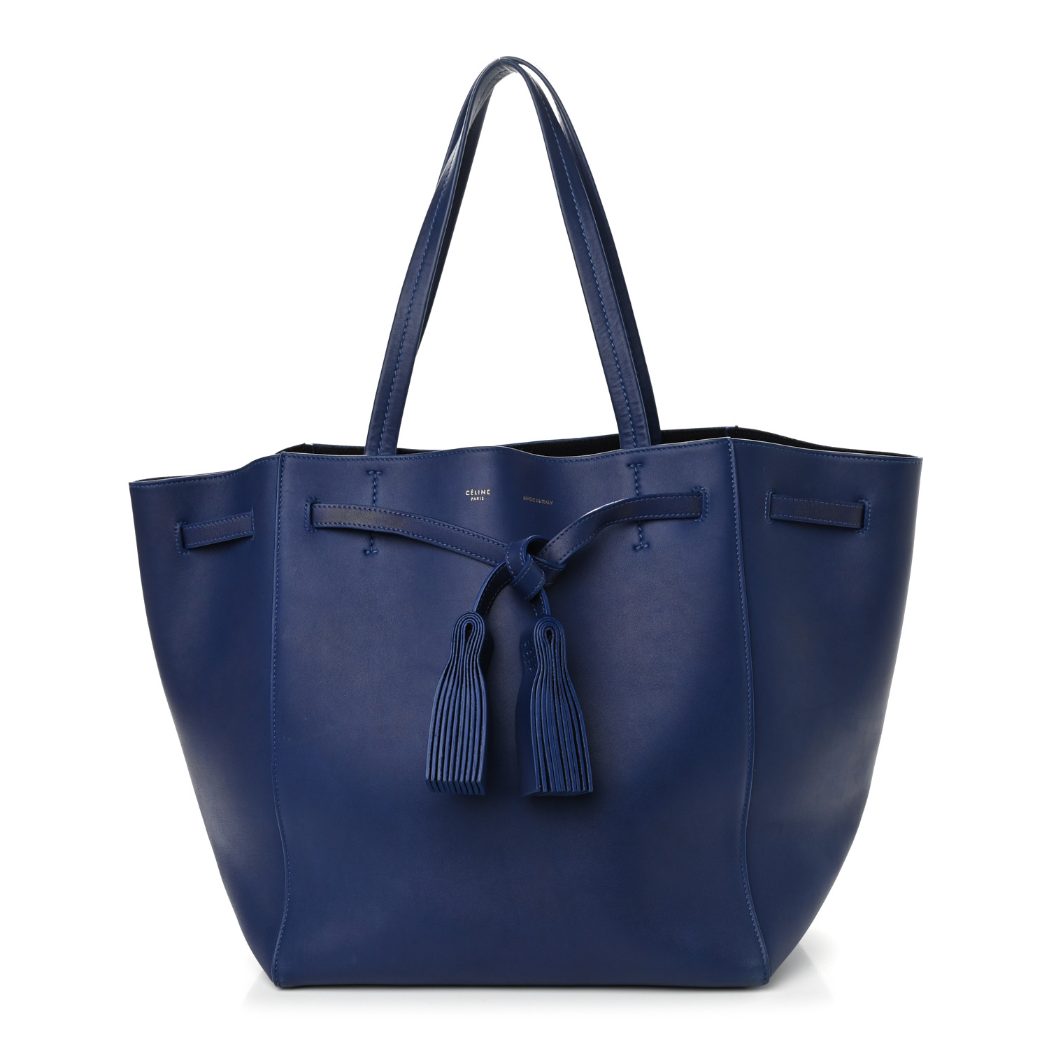 CELINE Smooth Calfskin Medium Belt Cabas Phantom Royal Blue